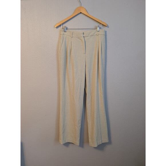 House of Harlow‎ 1960 Womens Dress Pants 6 Green Straight Leg Pleated Trousers - Picture 1 of 9